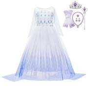 Girl Princess Costume Snow Party Dress Halloween Cosplay Dress up